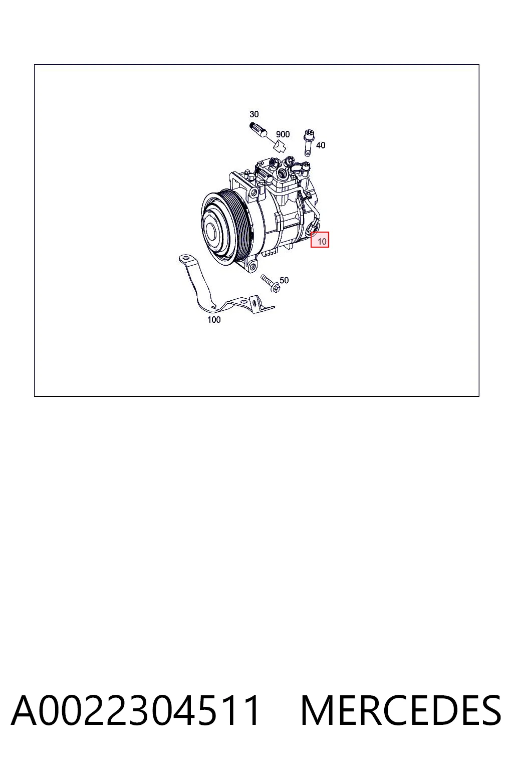 A0022304511 Mercedes Compresor climatizador