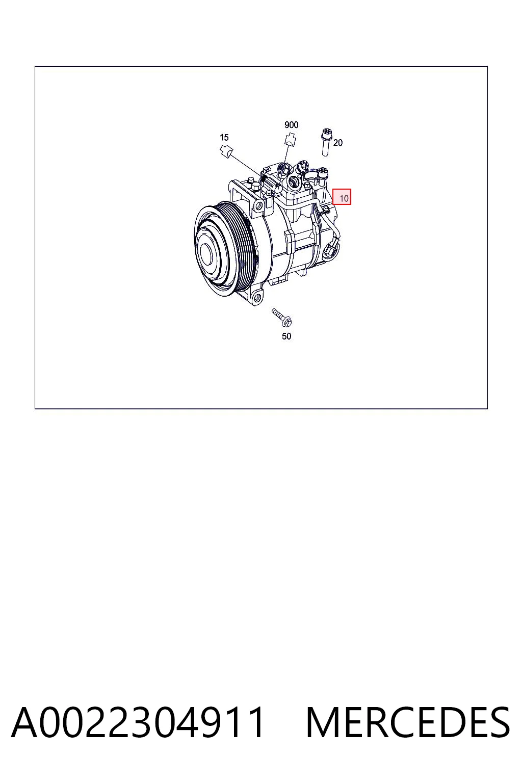 A0022304911 Mercedes Compresor climatizador
