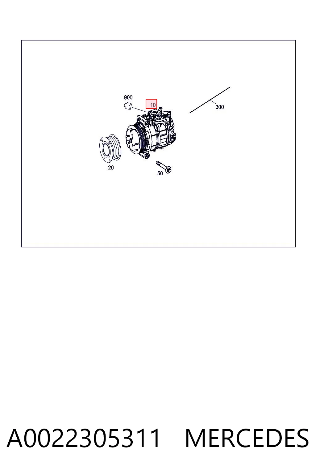 A0022305311 Mercedes Compresor climatizador