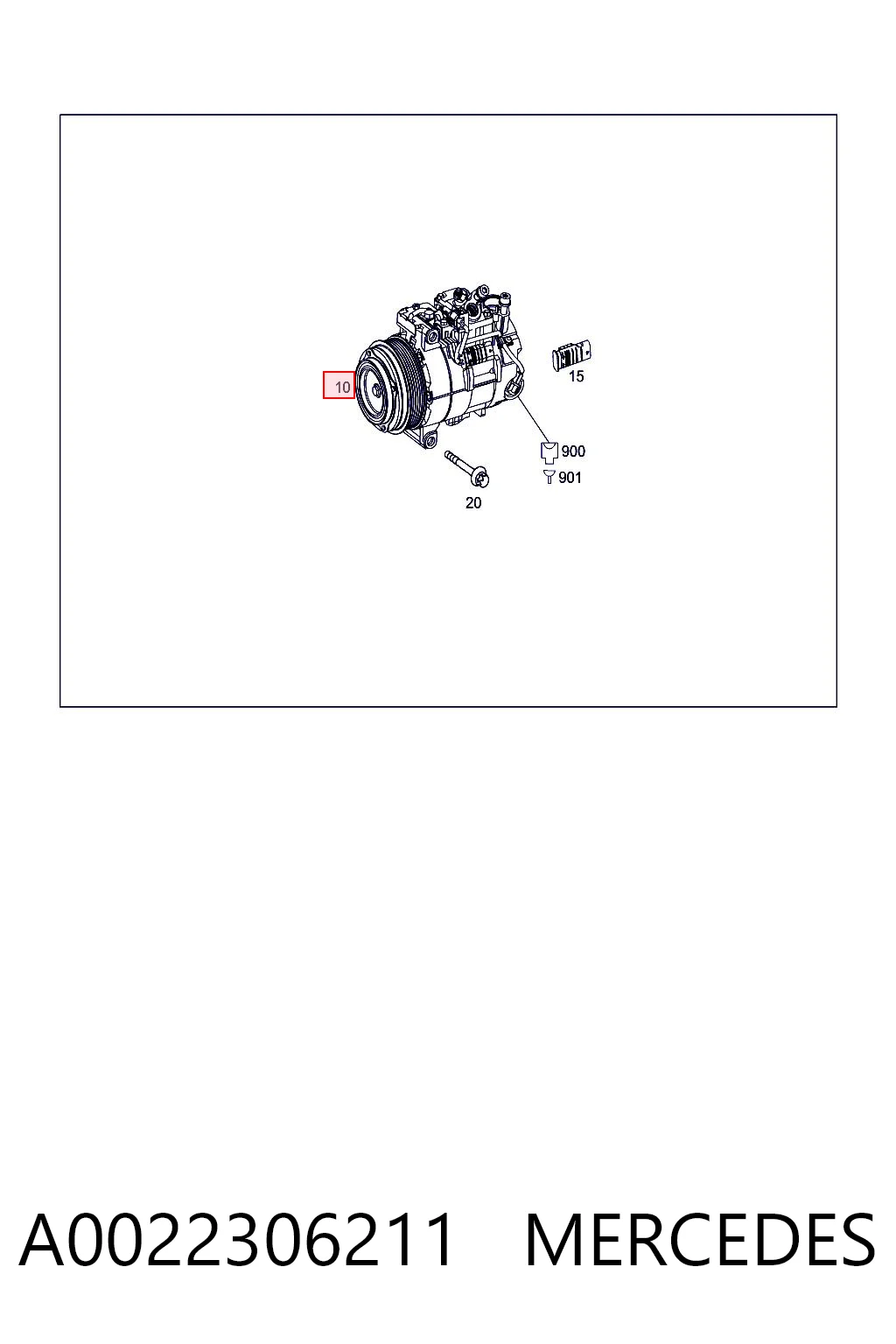 A0022306211 Mercedes Compresor climatizador