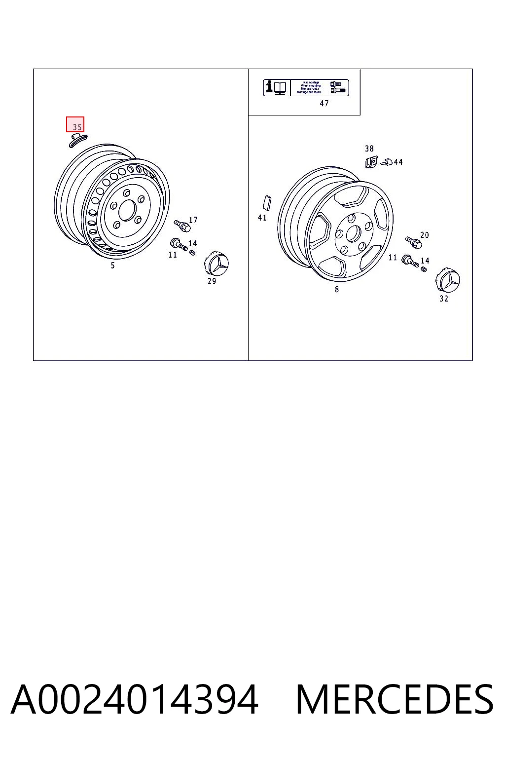A0024014394 Mercedes