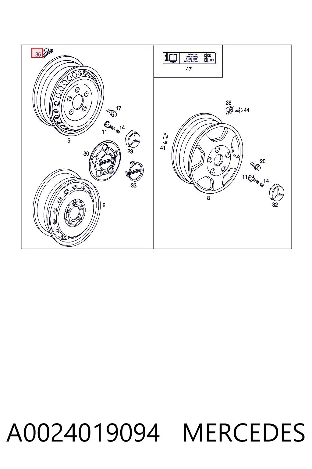 A0024019094 Mercedes