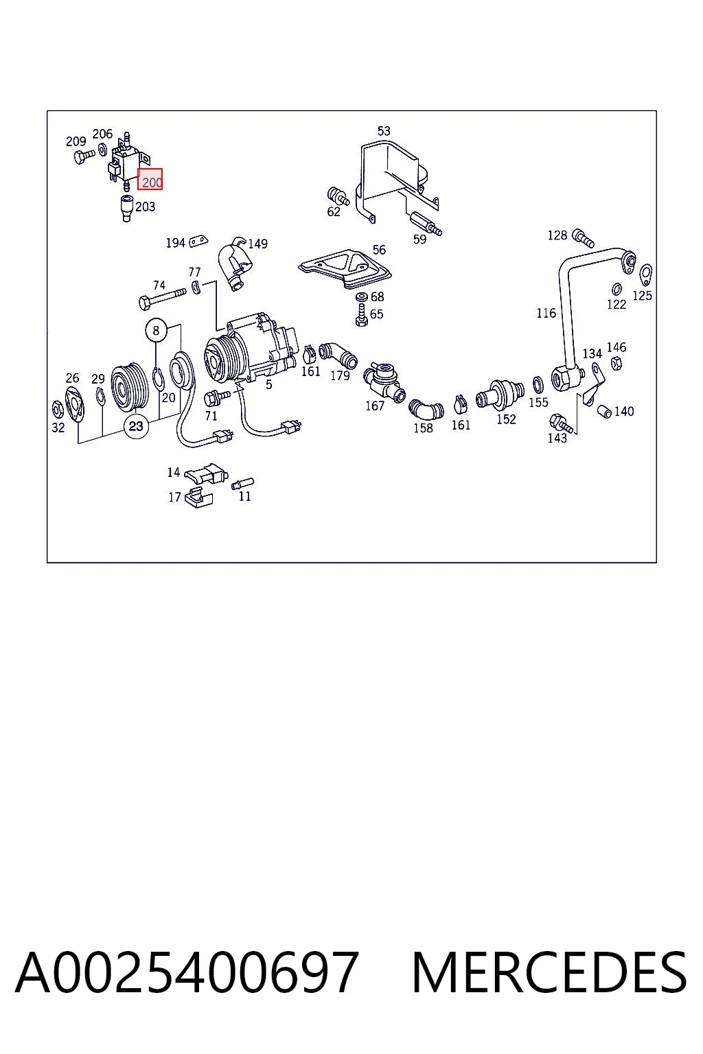 A0025400697 Mercedes
