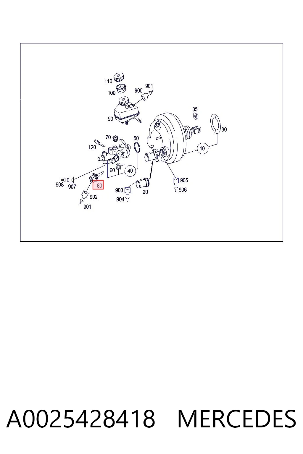 A0025428418 Mercedes Sensor de presión de líquido de frenos