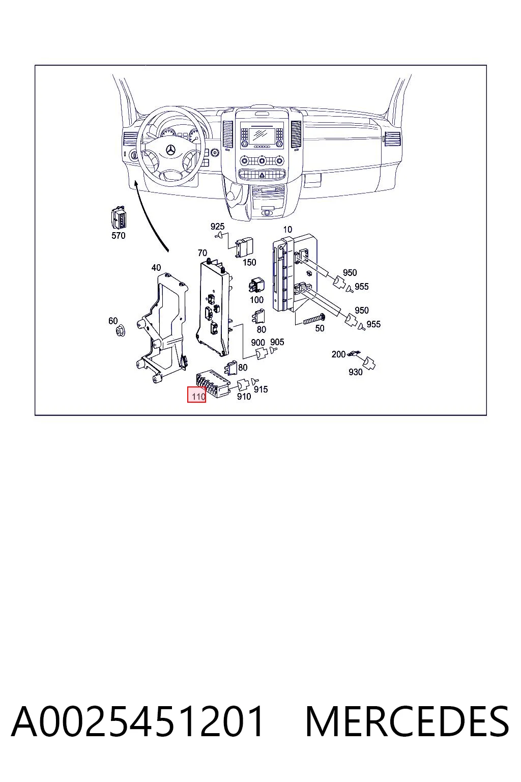 A0025451201 Mercedes