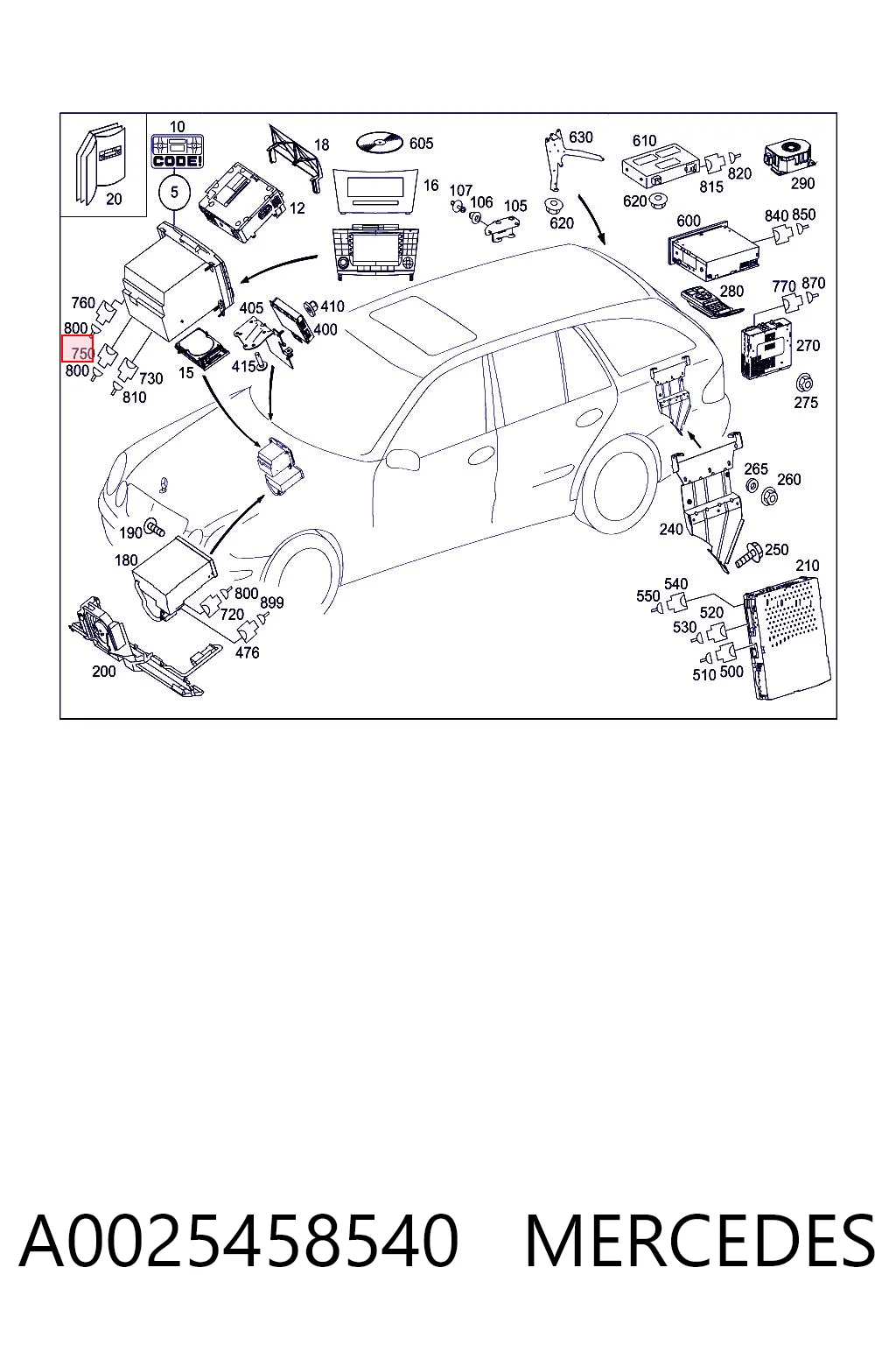 A0025458540 Mercedes
