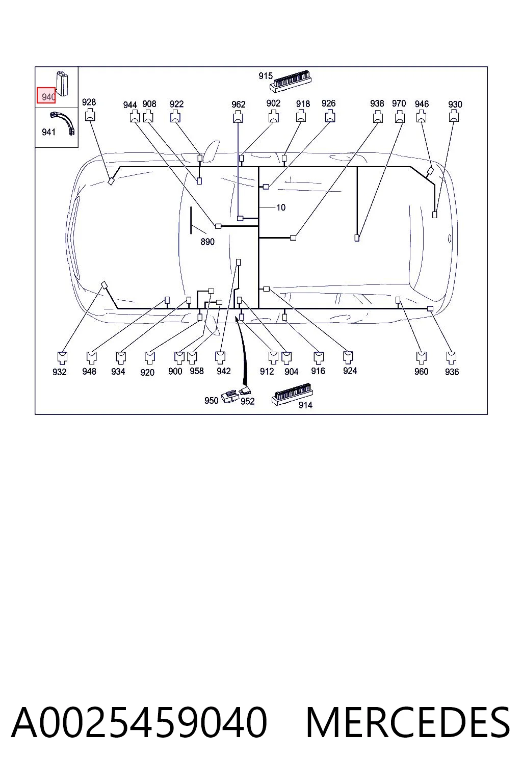 A0025459040 Mercedes