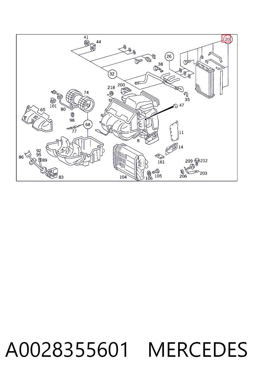 A0028355601 Mercedes