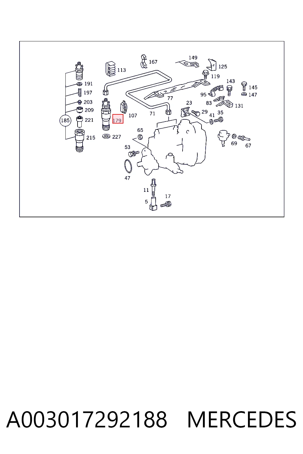 Inyector A003017292188 MERCEDES