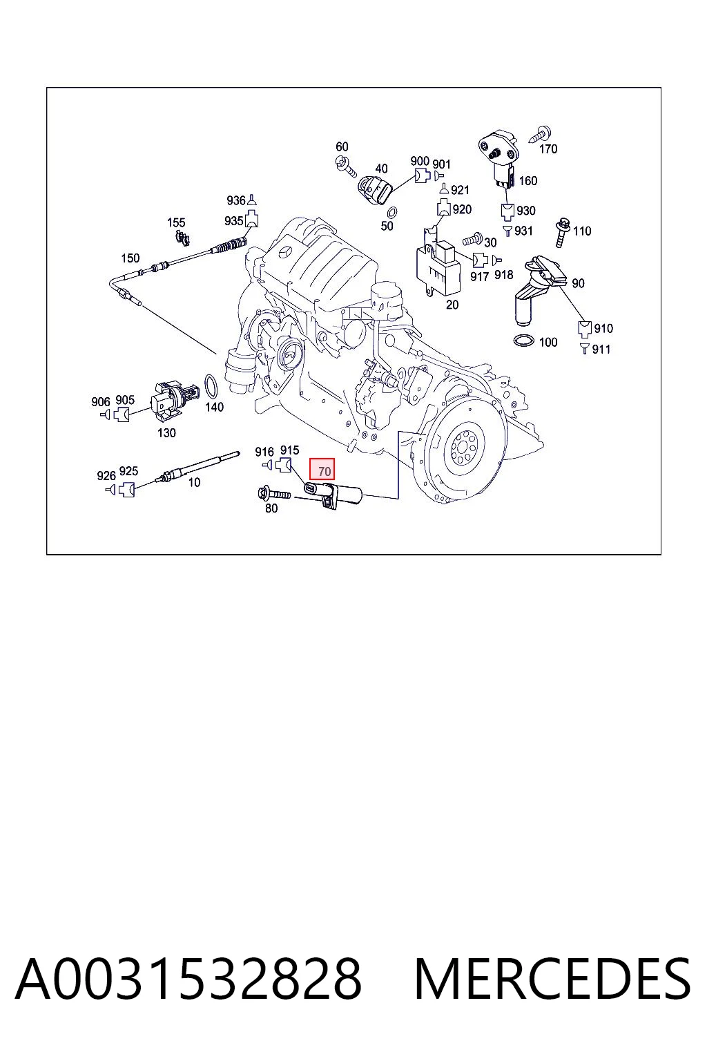Comprar Sensor de posición del cigüeñal Mercedes E  S210 a bajo precio