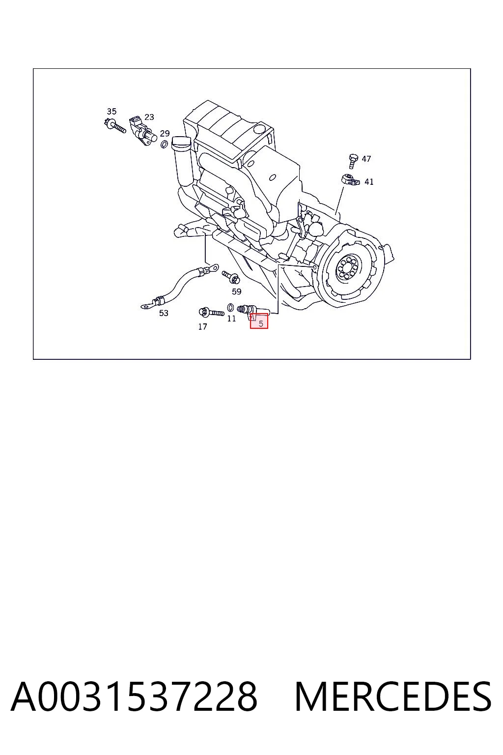 A0031537228 Mercedes Sensor de posición del cigüeñal