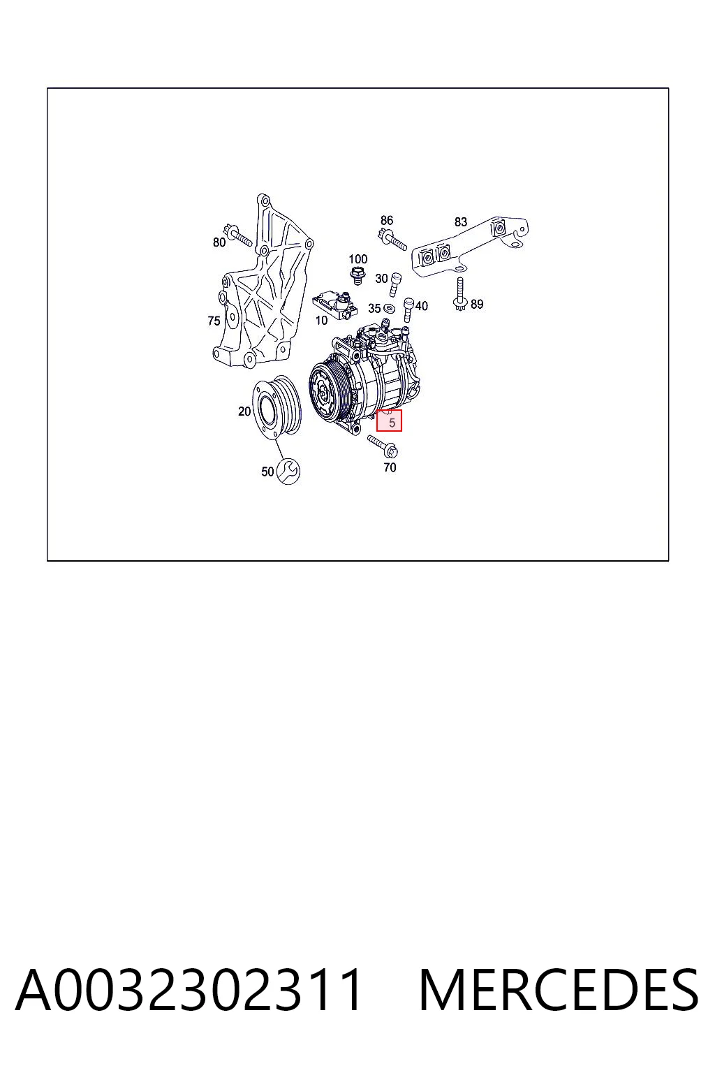 A0032302311 Mercedes Compresor climatizador