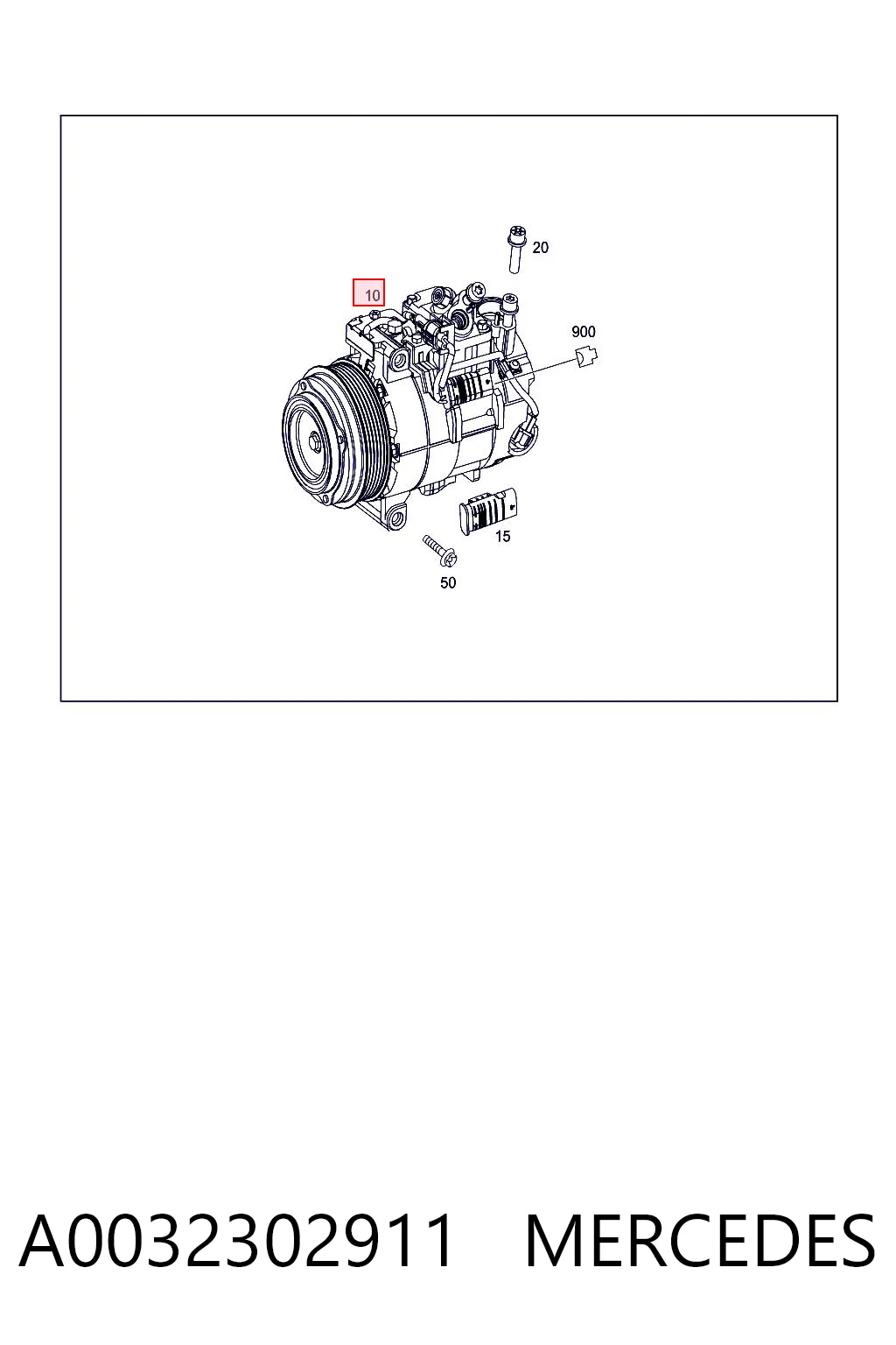 A0032302911 Mercedes Compresor climatizador