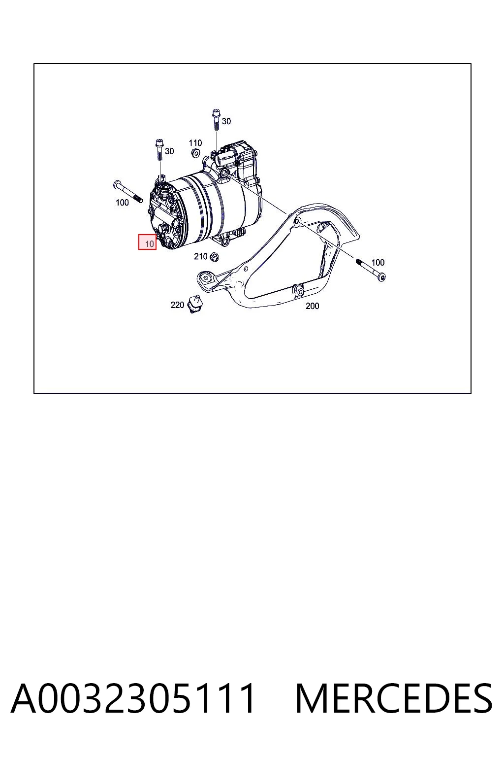 A0032305111 Mercedes Compresor climatizador