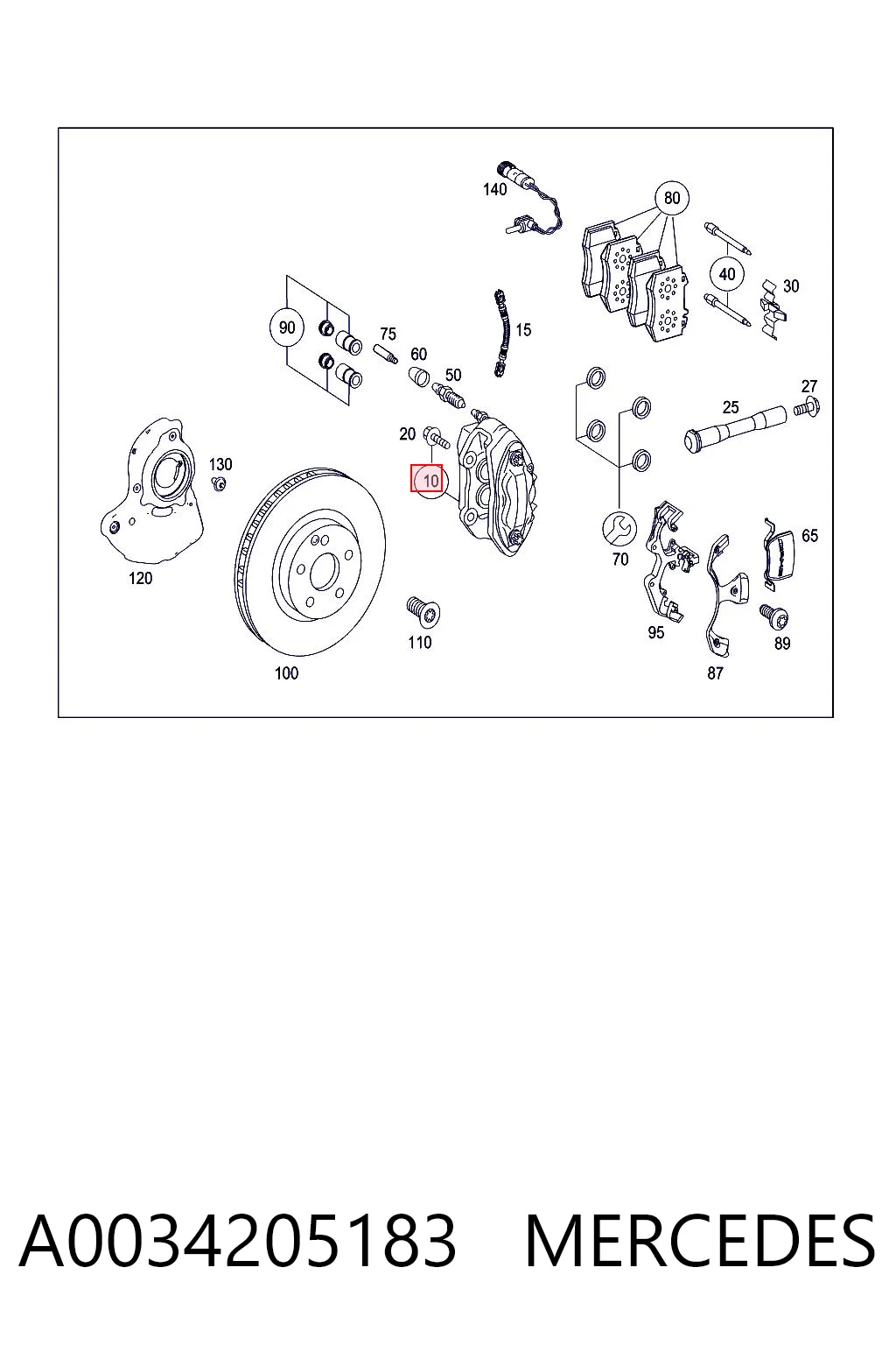 A0034205183 Mercedes
