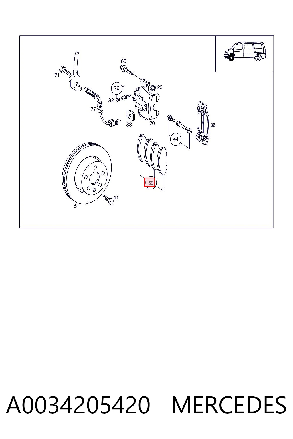 A0034205420 Mercedes