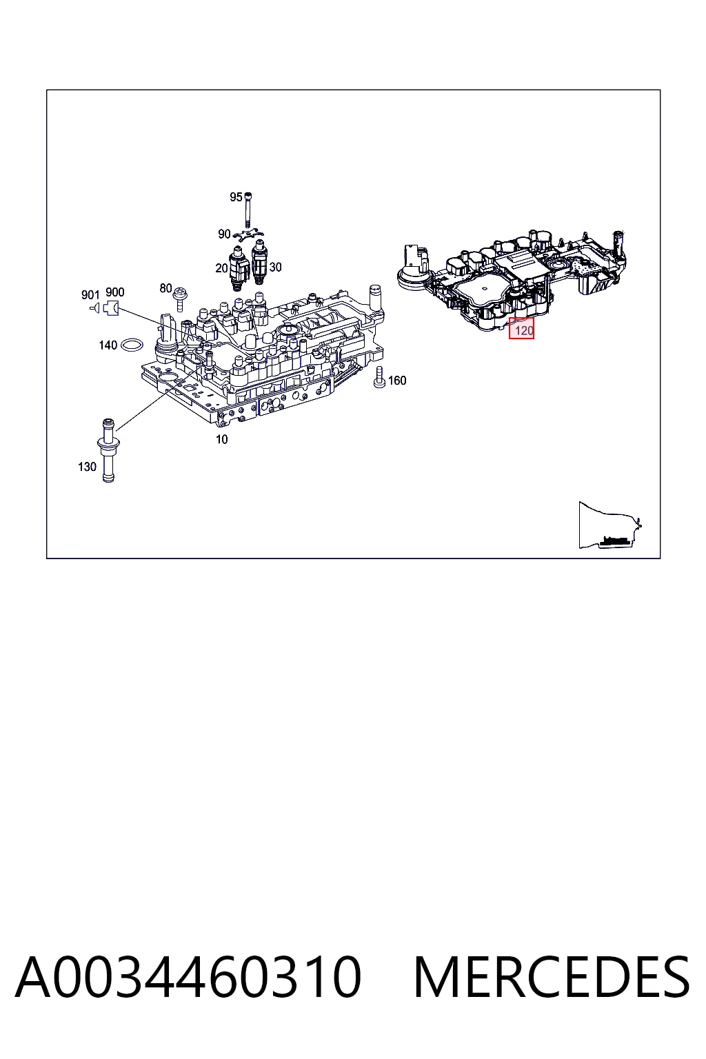 A0034460310 Mercedes Placa electrónica de transmisión automática