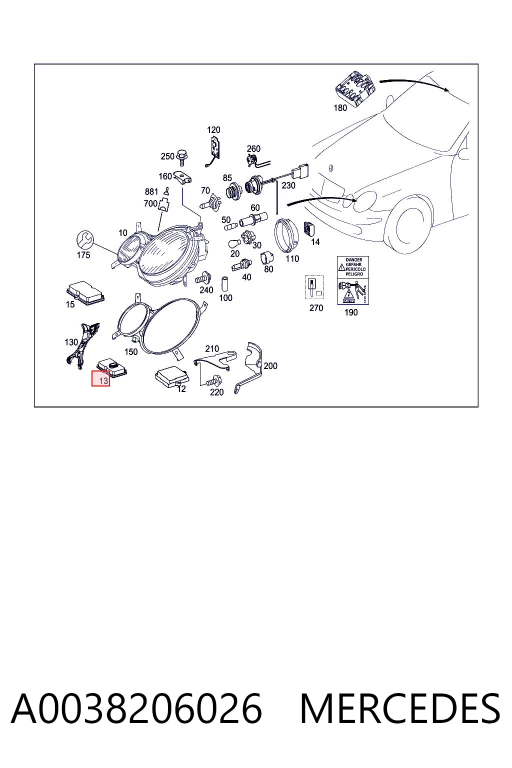 A0038206026 Mercedes