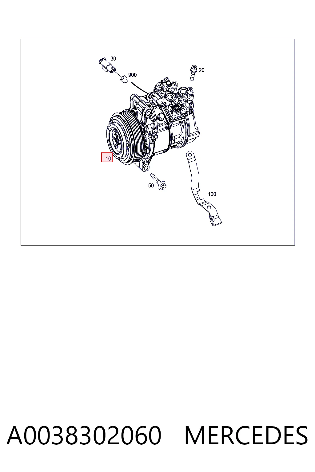 A0038302060 Mercedes Compresor climatizador
