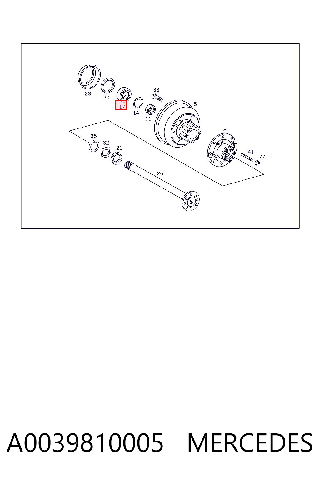 A0039810005 Mercedes