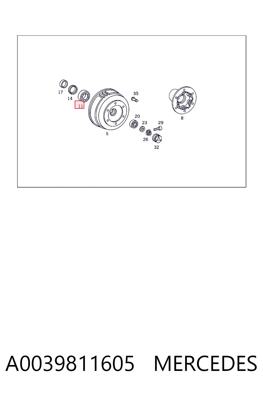 A0039811605 Mercedes