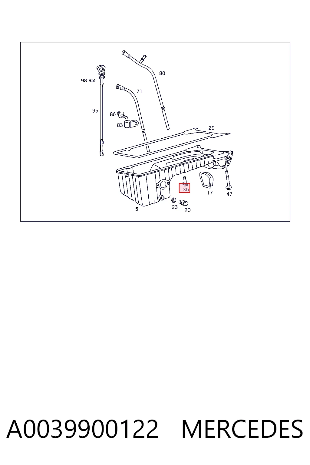 A0039900122 Mercedes