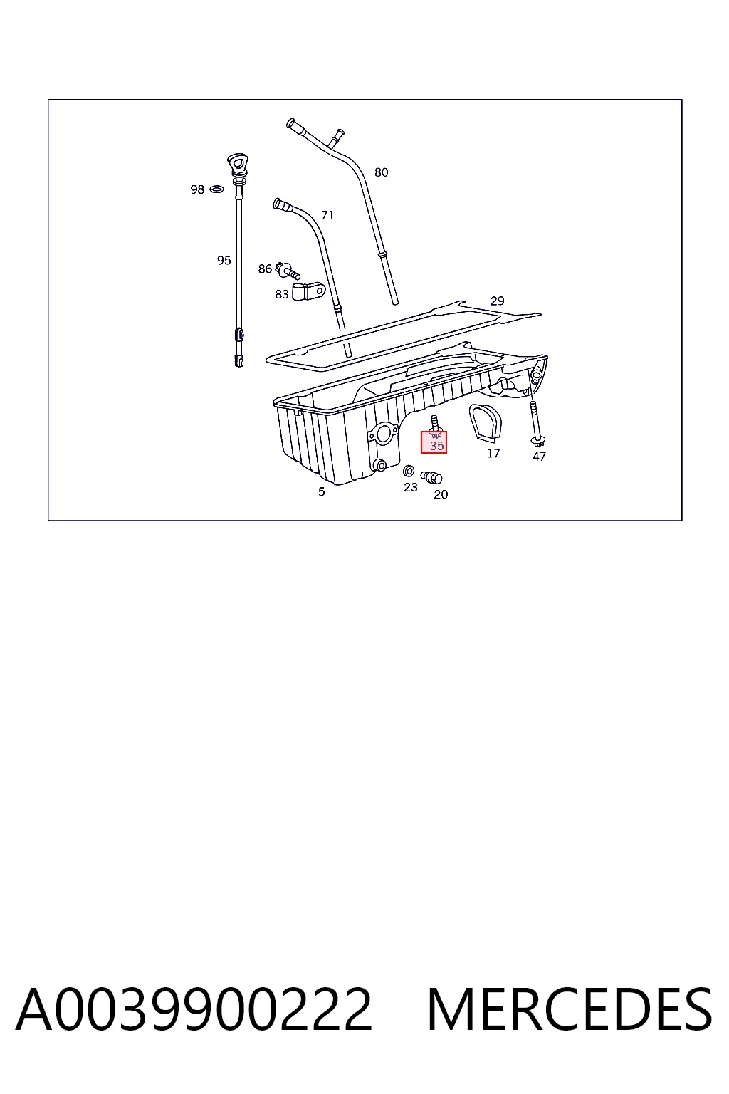 A0039900222 Mercedes