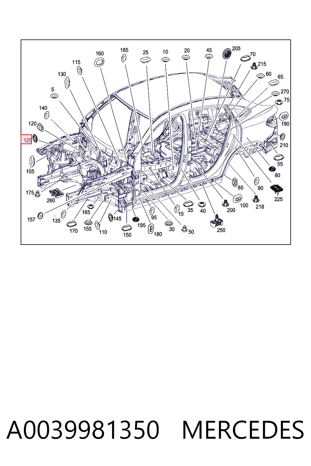 A0039981350 Mercedes