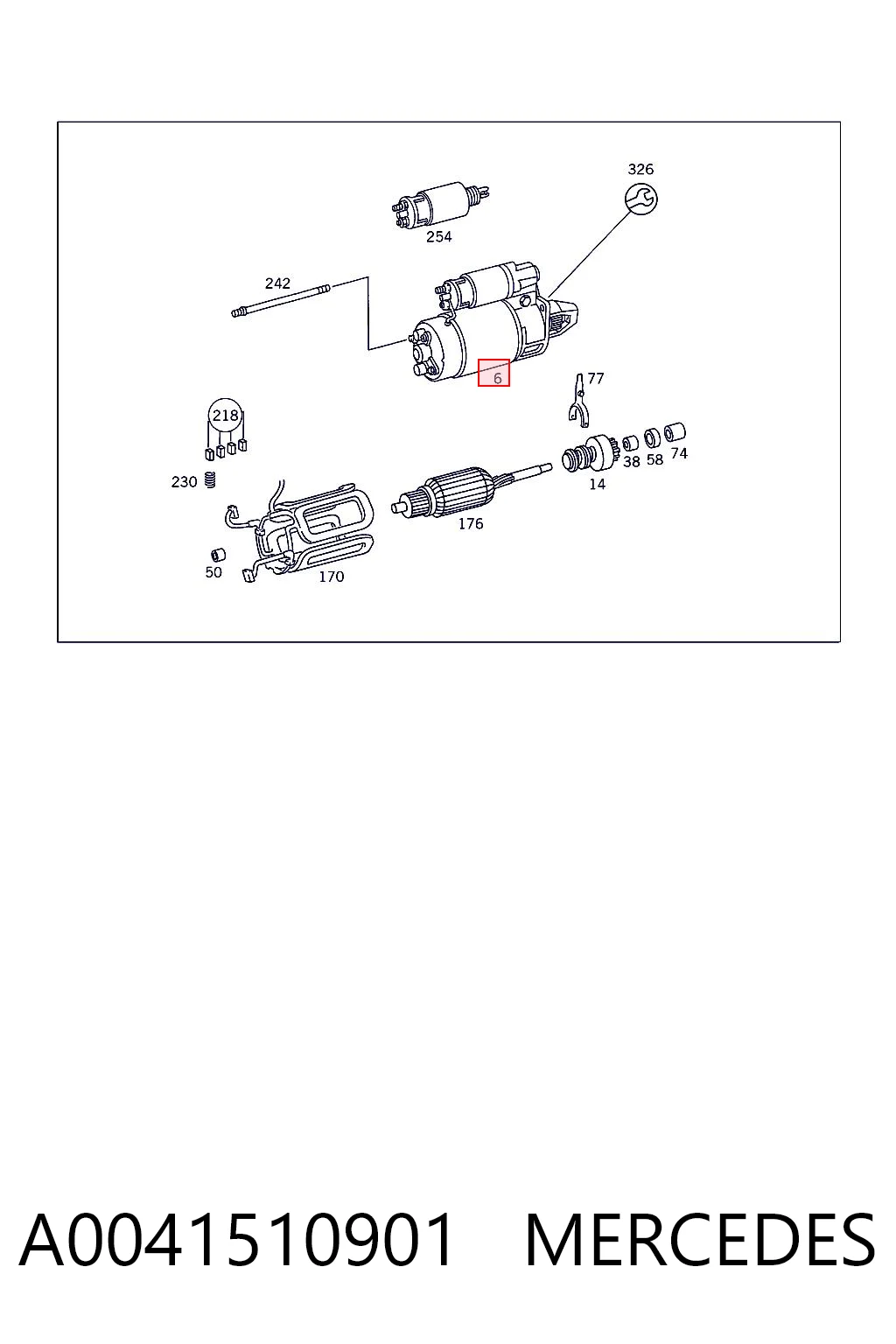 Motor de arranque para Mercedes 100 631