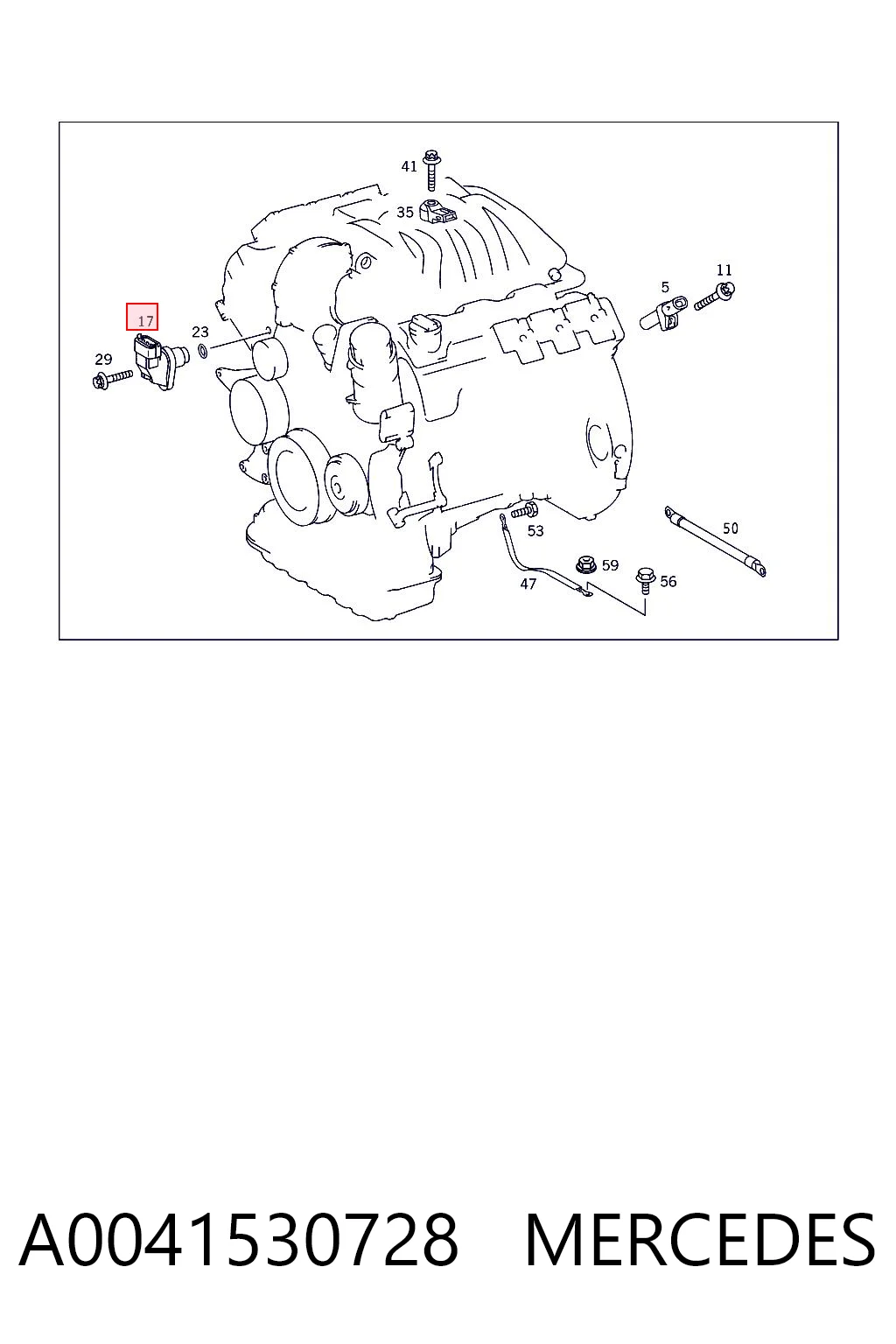 A0041530728 Mercedes Sensor posición arbol de levas