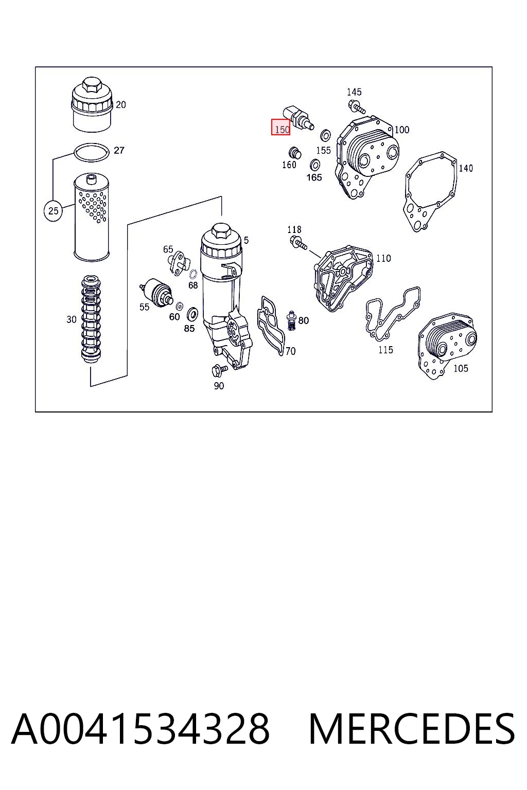 A0041534328 Mercedes Sensor de temperatura de combustible