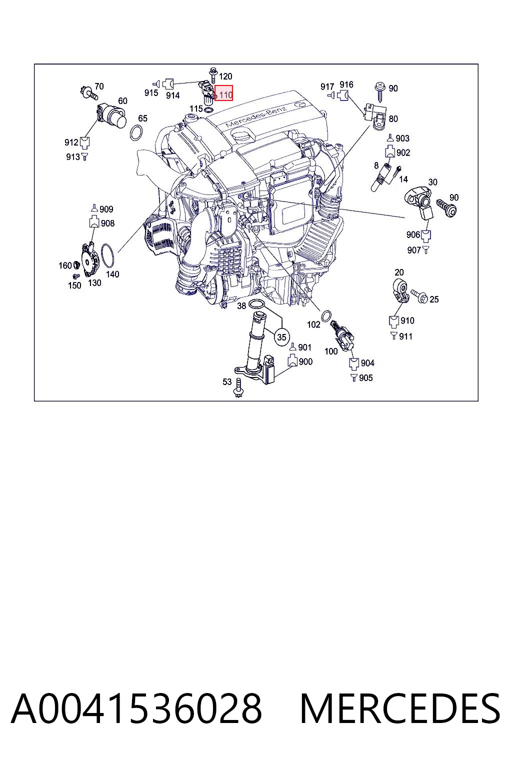 A0041536028 Mercedes Sensor posición arbol de levas