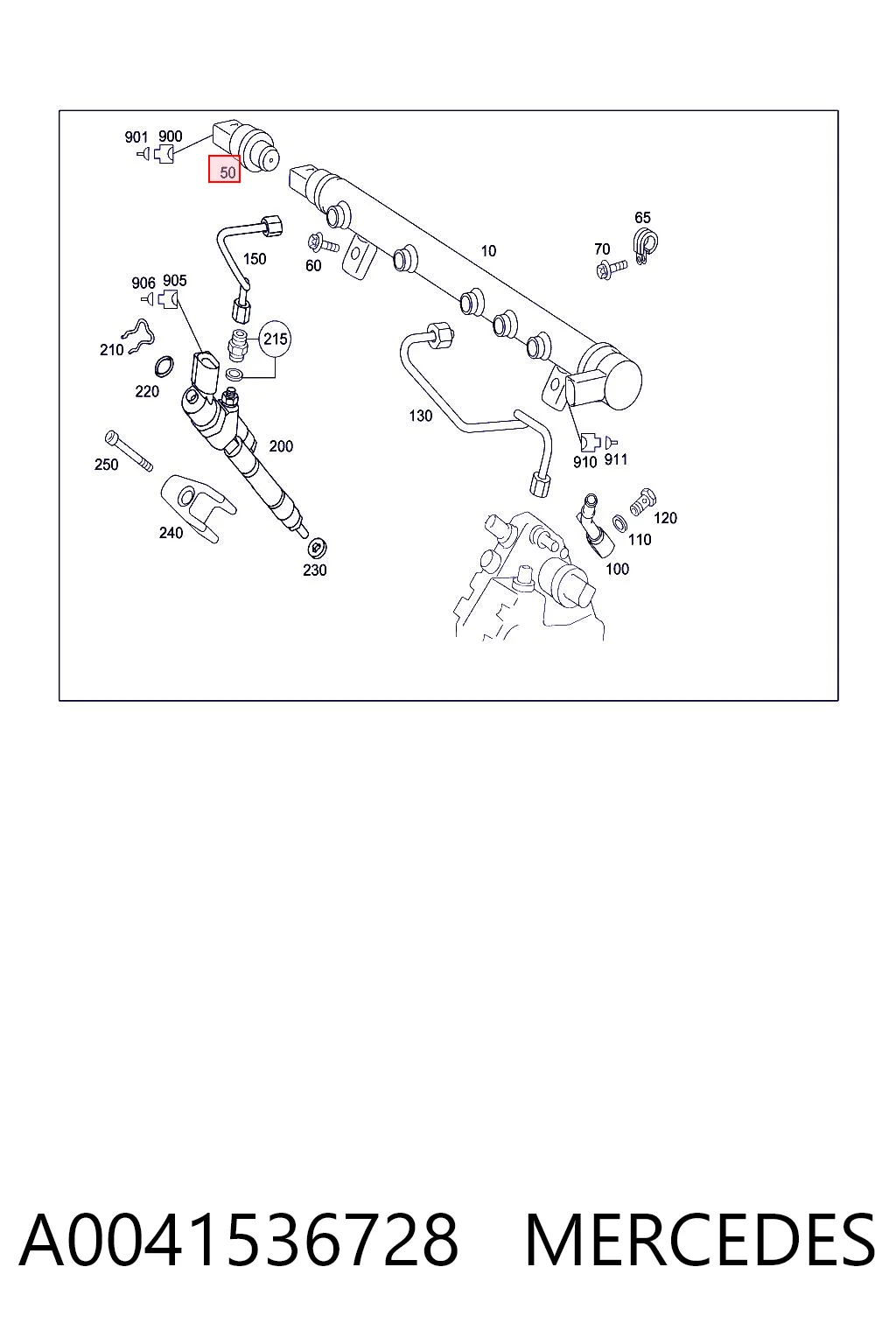 A0041536728 Mercedes Sensor de presión de combustible