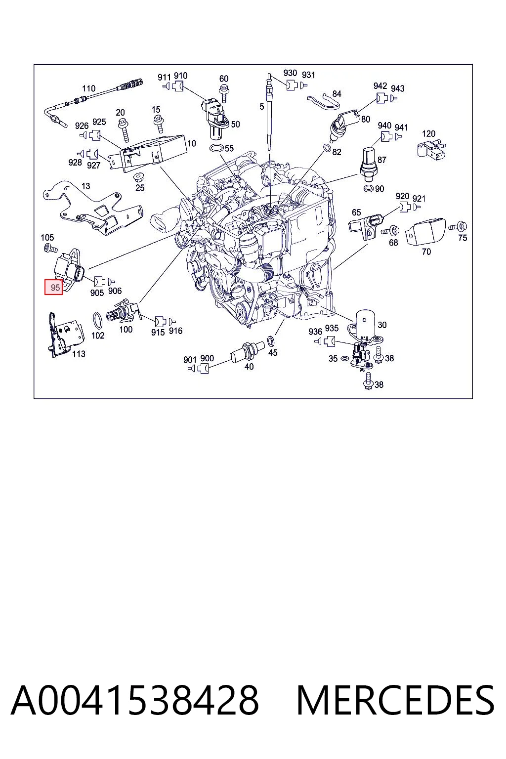 A0041538428 Mercedes Sensor de presión de sobrealimentación