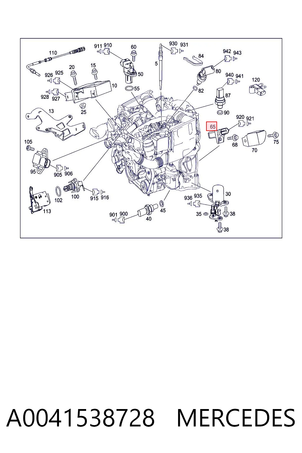 A0041538728 Mercedes Sensor de posición del cigüeñal