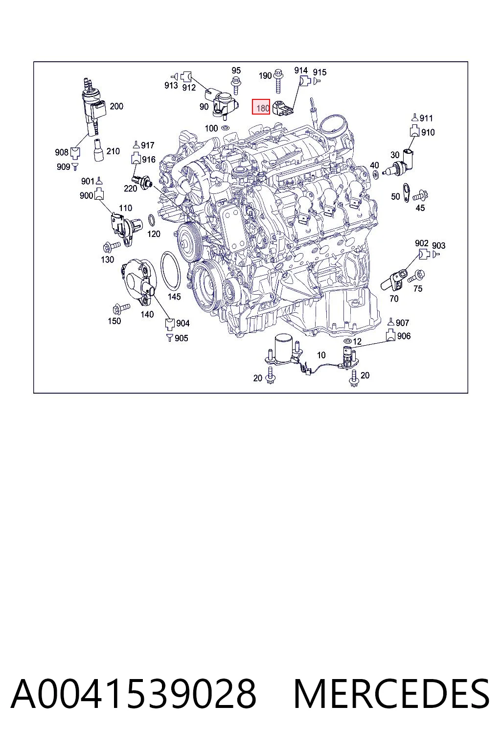 A0041539028 Mercedes Sensor de detonación