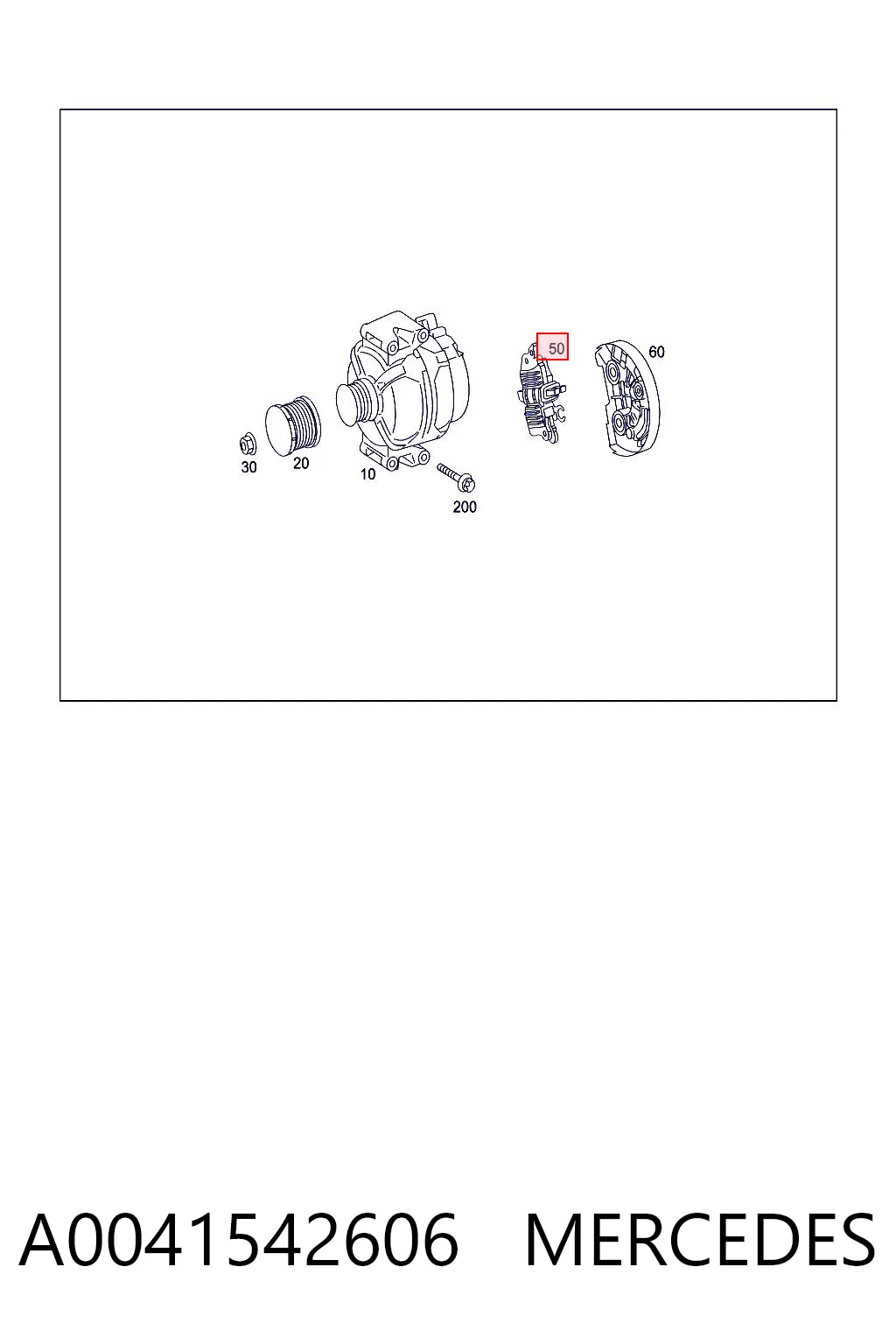 A0041542606 Mercedes Regulador alternador