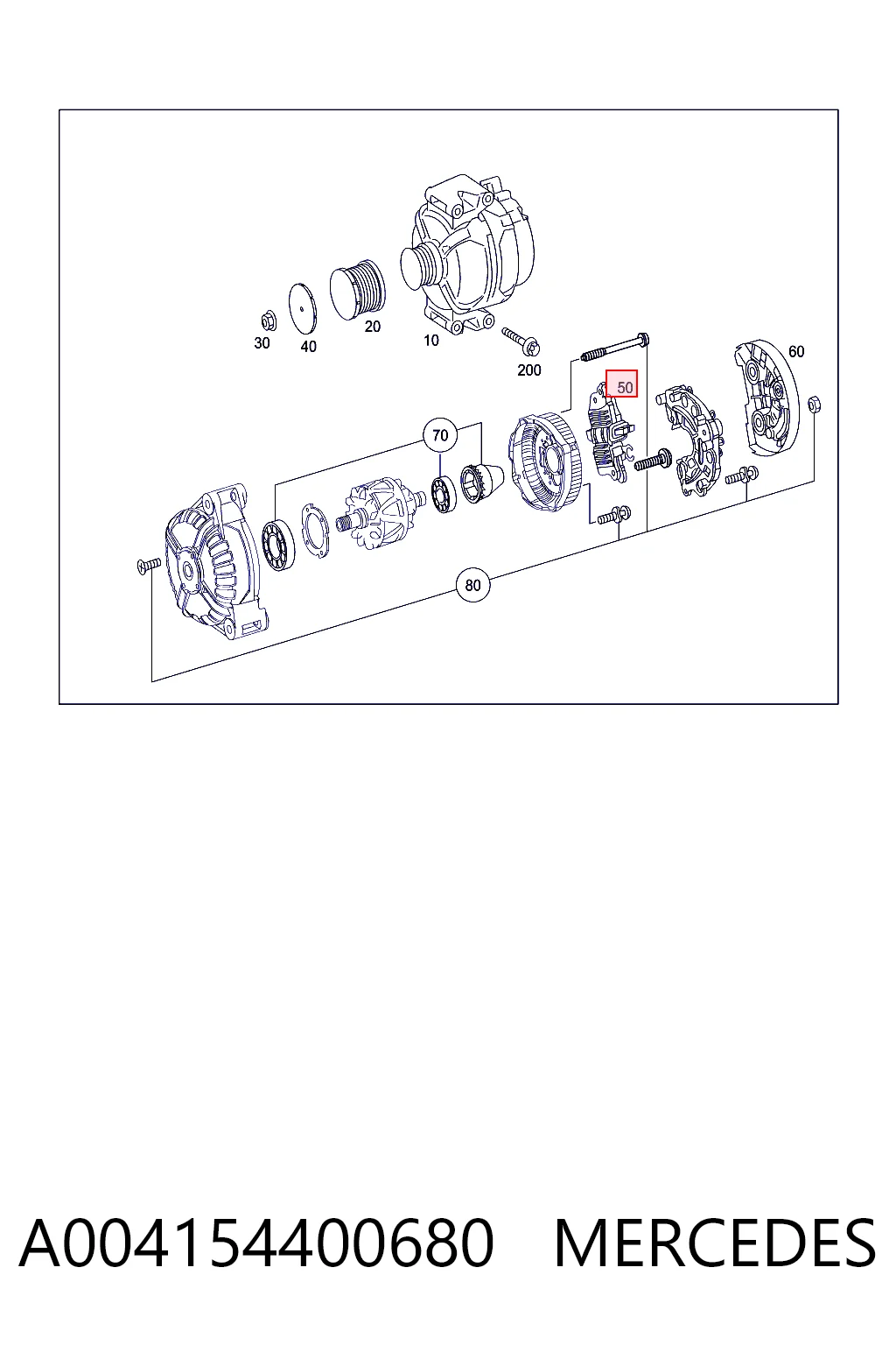 Regulador alternador Mercedes GLC  (2016-2023)