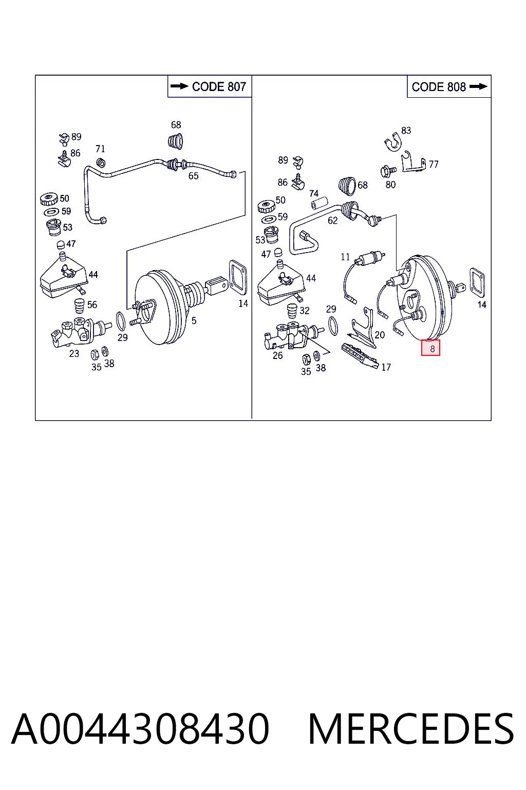 Comprar A0044305530 VAG Servofreno