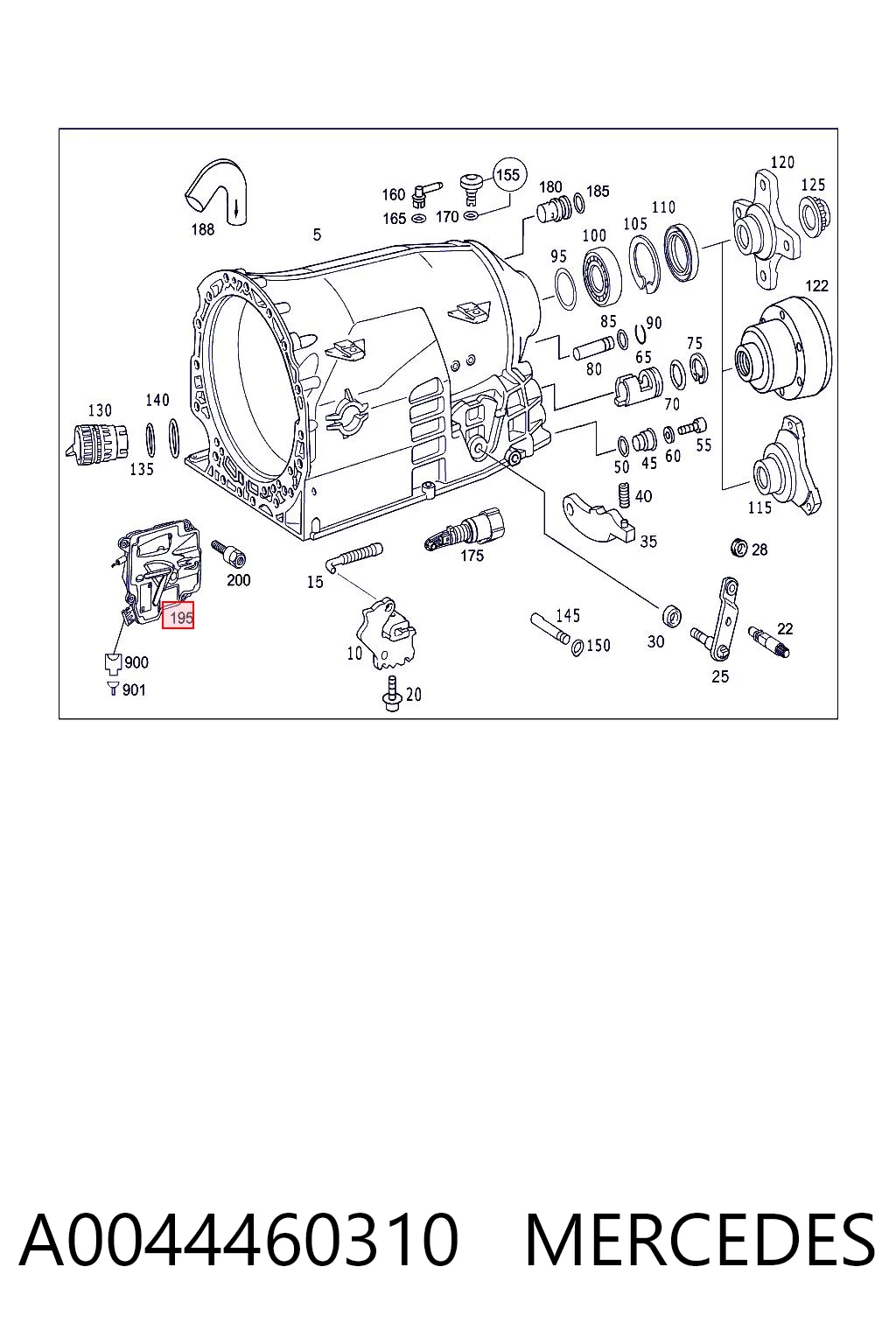 A0044460310 Mercedes Módulo de control electrónico de la transmisión automática
