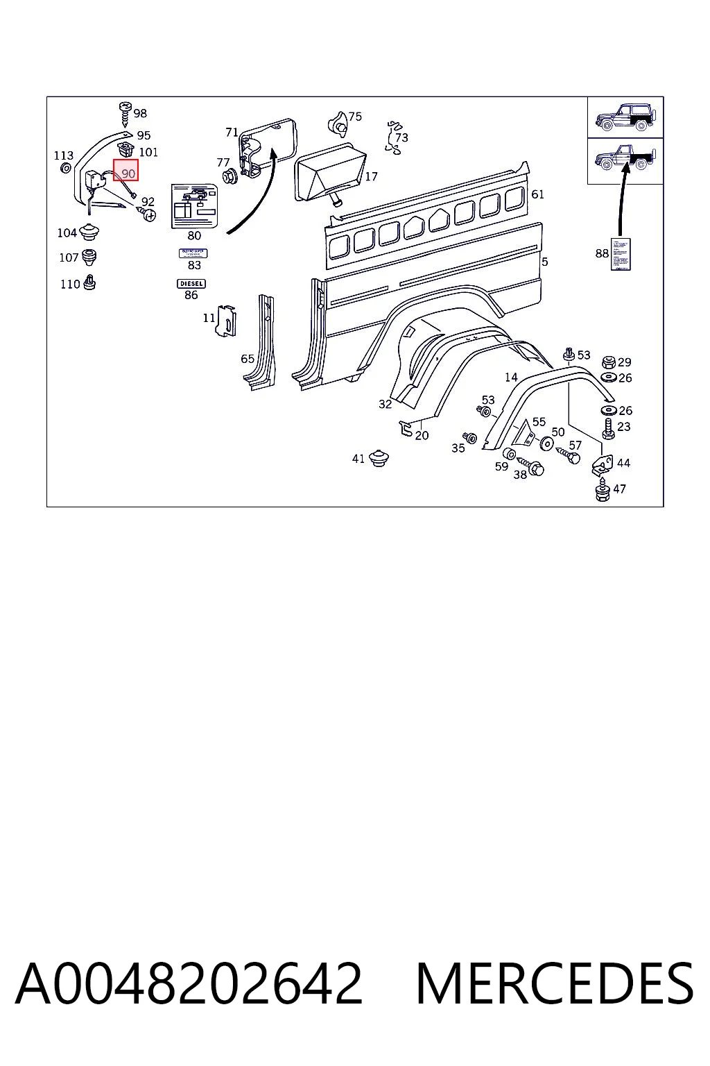 Comprar Motor de apertura de tapa de combustible Mercedes G W463 a bajo precio
