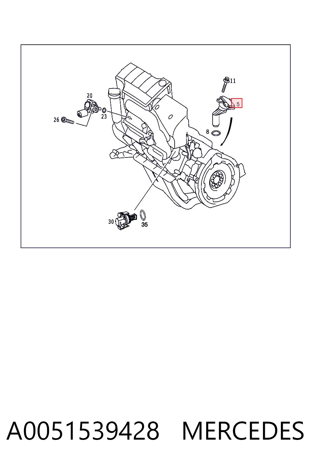 A0051539428 Mercedes Sensor de nivel de aceite