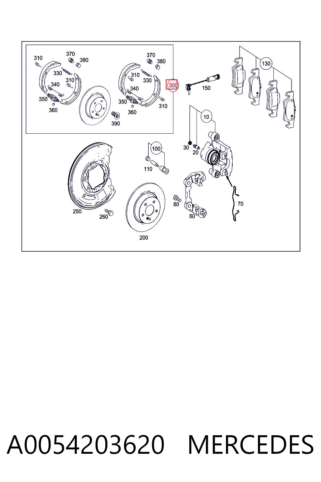 Comprar Zapatas de freno de estacionamiento Mercedes GLK  X204 a bajo precio