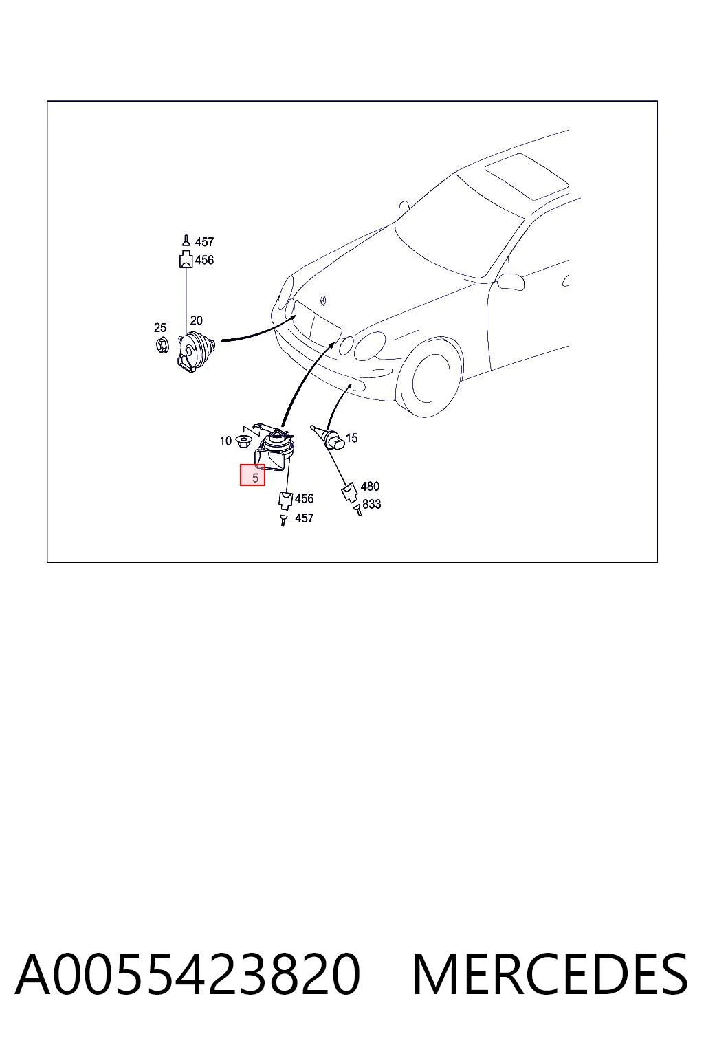 Claxon para Volkswagen Caddy III 2KB, 2KJ, 2CB, 2CJ
