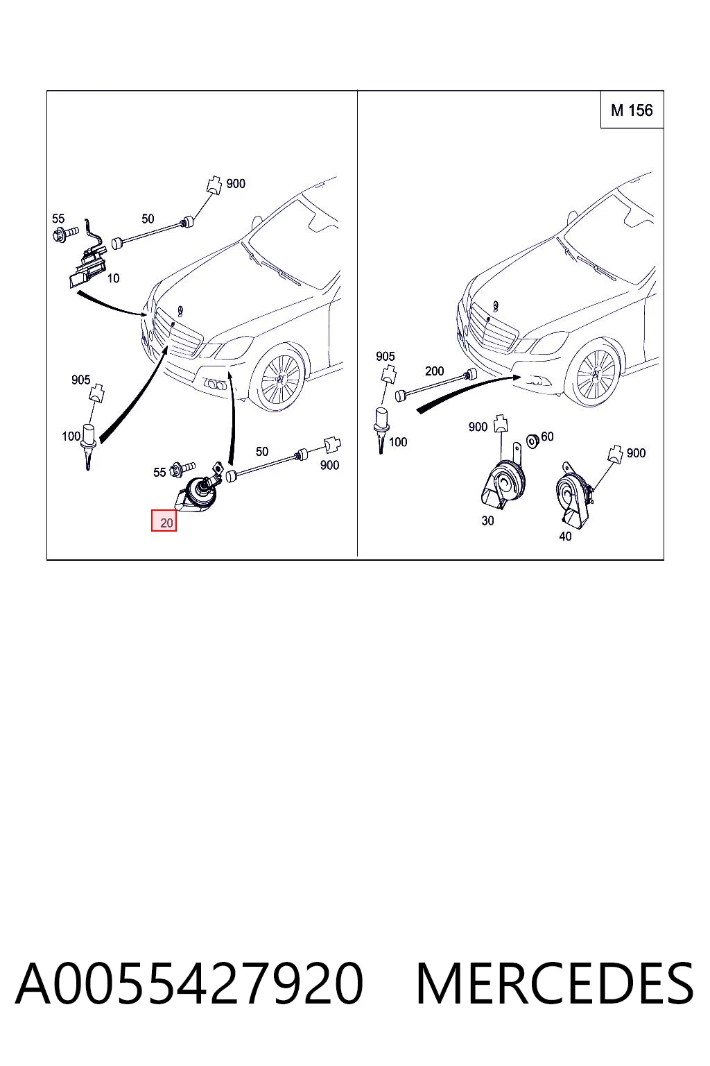Claxon para Mercedes E  W212