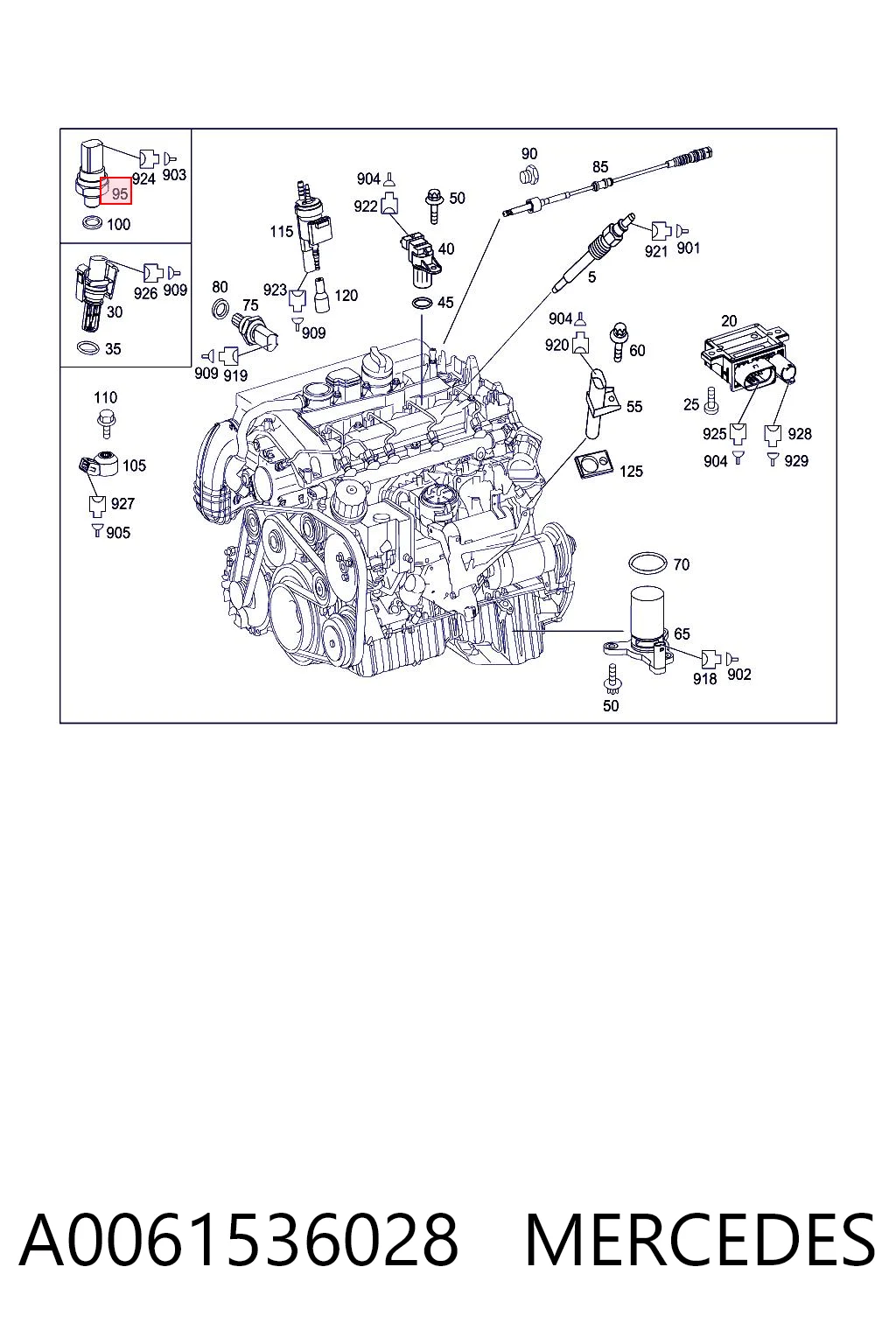 A0061536028 Mercedes Sensor de presion de escape