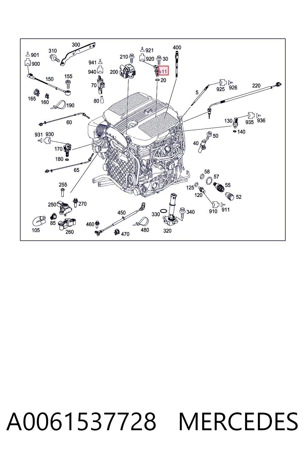 A0061537728 Mercedes Sensor posición arbol de levas