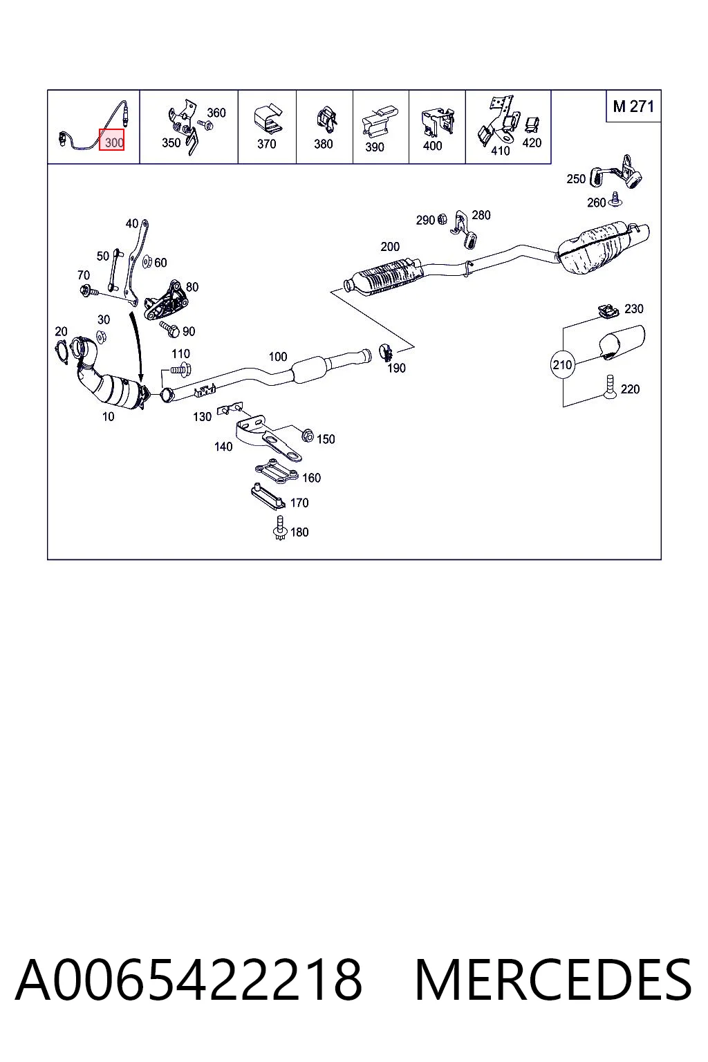 A0065422218 Mercedes Sensor de oxígeno previo al catalizador