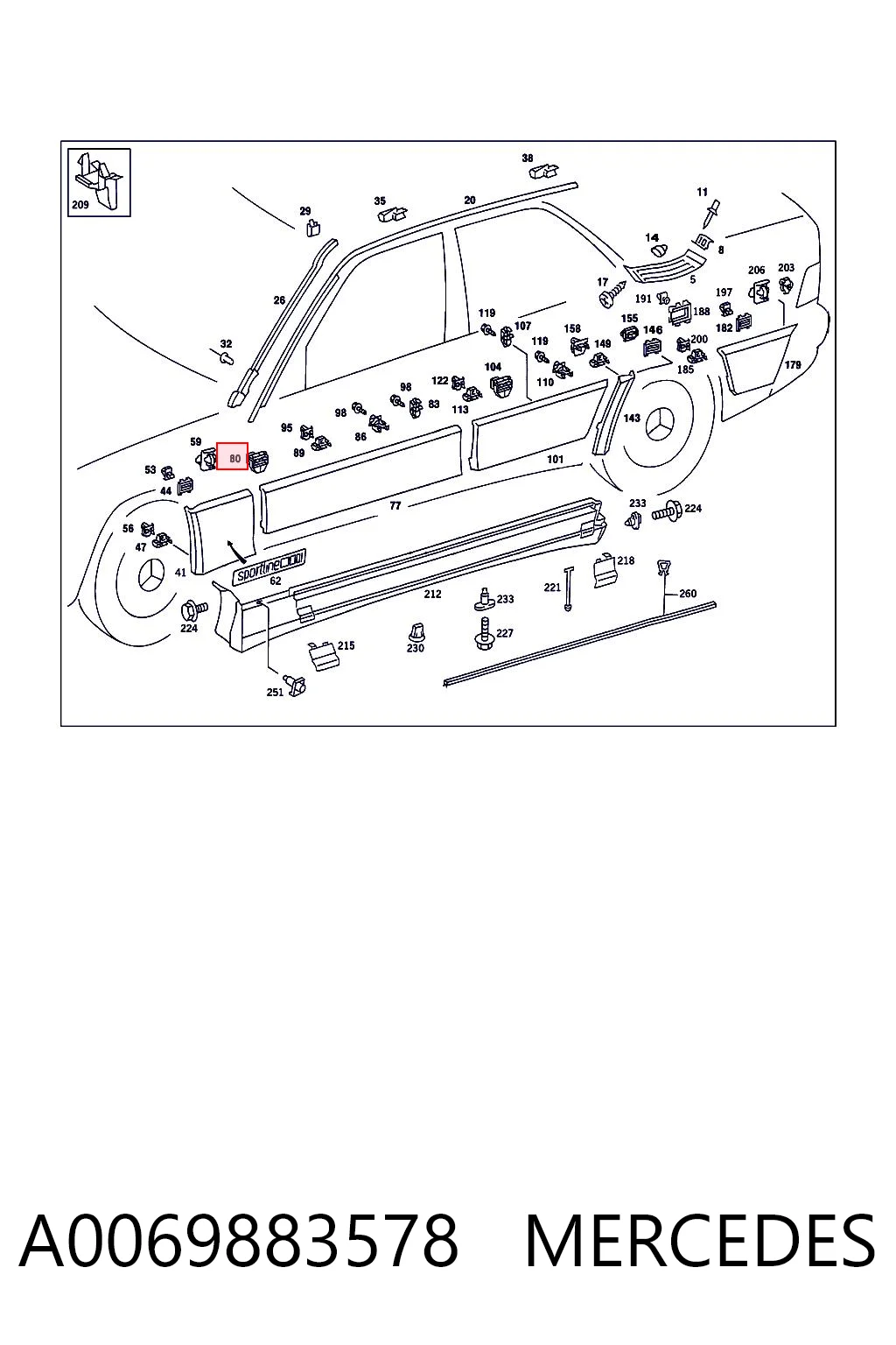 A0069883578 Mercedes