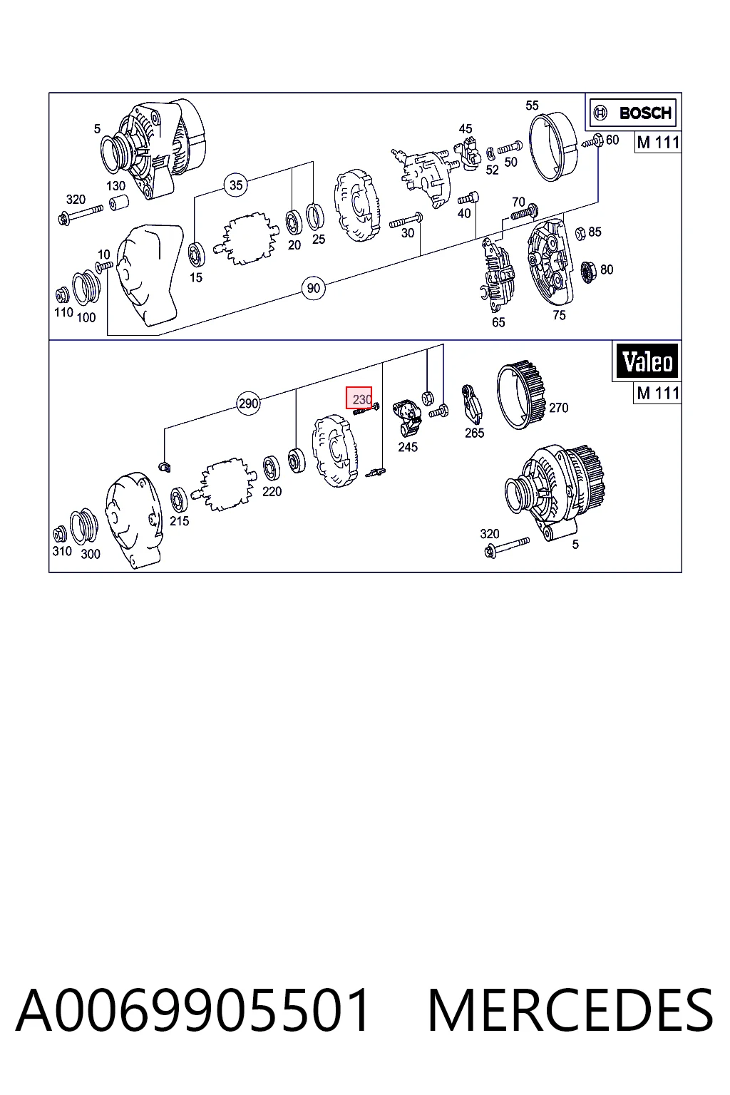 A0069905501 Mercedes